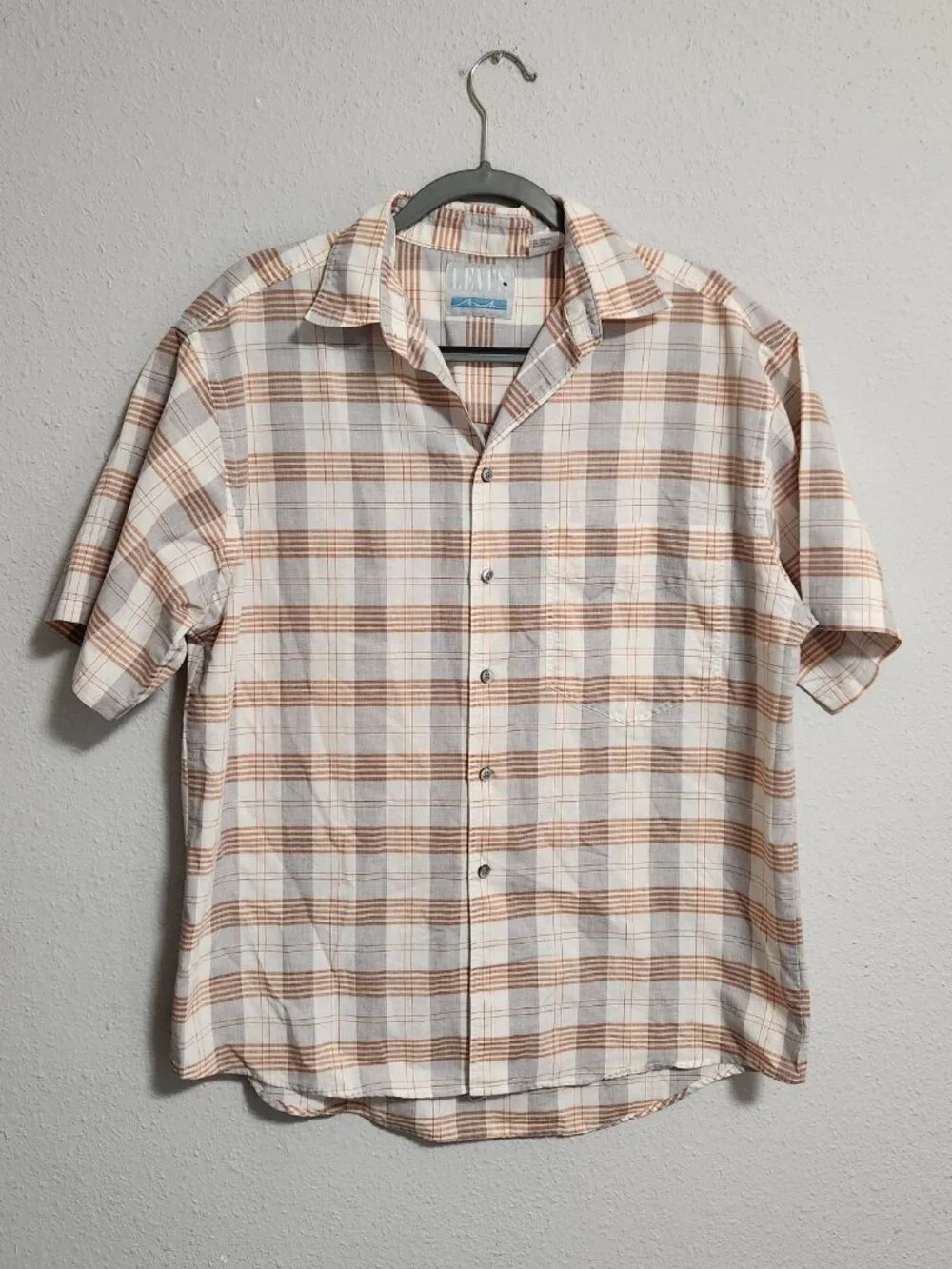 Vintage Levi's | San Francisco 90s Plaid Button Down Short-sleeved Shirt Large